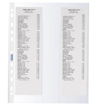 10 Buste forate per 4 scontrini fiscali 25,2X30,7 Favorit