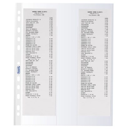 10 Buste forate per 4 scontrini fiscali 25,2X30,7 Favorit