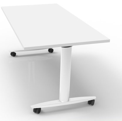 Tavolo multifunzione c/ruote 120x80xH73,7cm Bianco - Taxi