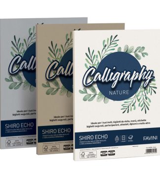 Carta Calligraphy Nature SHIRO ECO A4 50fg 250gr legno FAVINI