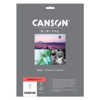 Carta InkJet PREMIUM A4 20fg 255gr Lustre RC Canson