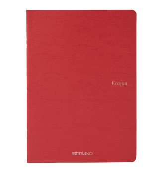 Maxiquaderno A4 38fg+2 90gr 5mm EcoQua original PM rosso scuro Fabriano
