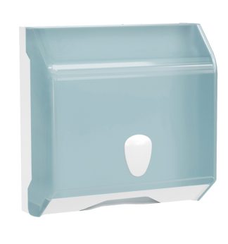 Dispenser asciugamani piegati a C o Z bianco azzurro Replast