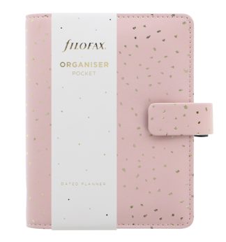 Organiser f.to Pocket 146x128x36mm c/cinturino Confetti rosa Filofax