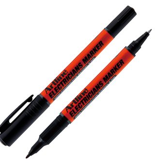 Marcatore permanente a doppia punta 0,4 e 1,0 mm per elettricisti nero artline