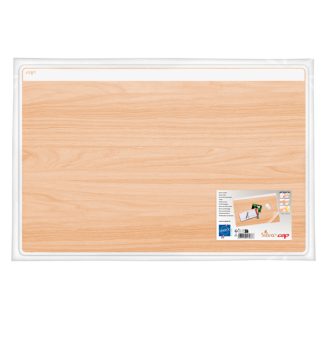 Sottomano Silva in pvc con stampa legno e copertura trasp. Antiriflesso Cep