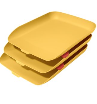 Kit tripla vaschetta portacorrispondenza giallo Cosy Leitz