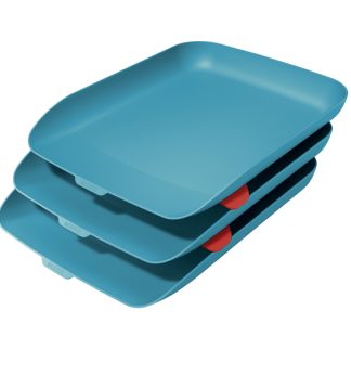 Kit tripla vaschetta portacorrispondenza blu Cosy Leitz