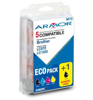 Armor Conf. Multipla 5 Cartucce LC 970/LC 1000 PER C/BROTHER (2BK 1C/M/Y)