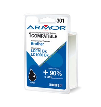 Armor Cartuccia Nero PER BROTHER LC 970- LC1000