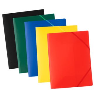 Cartellina 3 lembi con elastico 24x32cm assortito Eco Starline