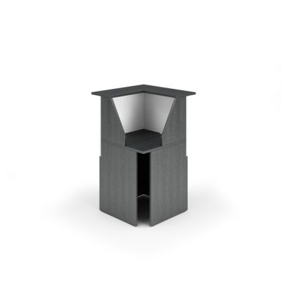 MODULO RECEPTION 90° 76x76x117cm NERO VEN. /BIANCO - PRESTIGE