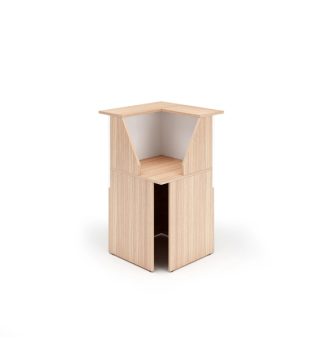 MODULO RECEPTION 90° 76x76x117cm CILIEGIO AR. /BIANCO - PRESTIGE