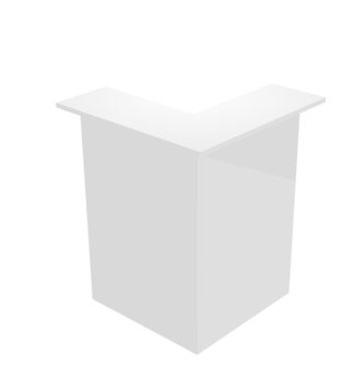 MODULO RECEPTION 90° 76x76x117cm BIANCO/BIANCO - PRESTIGE