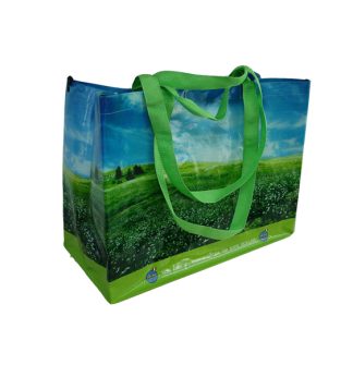 Borsa ripiegabile per la spesa in PP con ganci 38x43x20cm