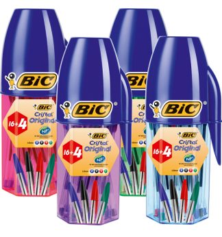 Astuccio 20pz Cristal colori assortiti BIC