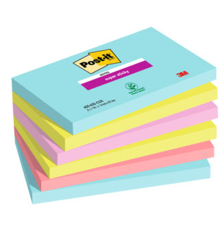 Cf. 6pz blocco 90foglietti Post-it Super Sticky 76x127mm 655-6SS-COS Cosmic