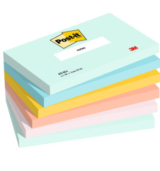 Cf. 6pz blocco 100fg. Post-it Super Sticky 76x127mm 655-BEA Beachside