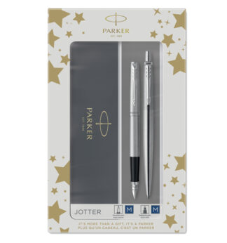 Gift Set DUO Jotter stainless steel CT sfera+stilografica M Parker