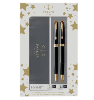 Gift Set DUO Sonnet Black GT + stilografica M + Sfera M Parker