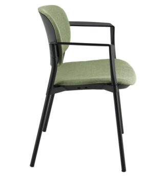 Poltroncina visitatore Step SPNSBR verde bruciato con braccioli inclusi