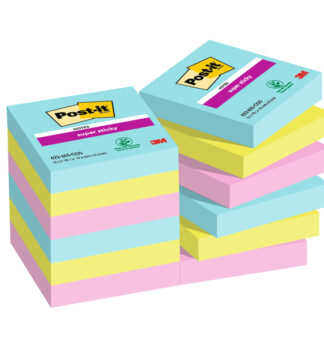 Cf. 12pz 90fg. Post-it Super Sticky 47,6x47,6mm 622-12SS-COS Cosmic
