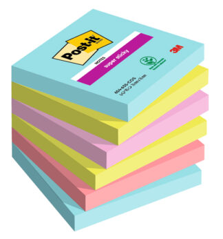Cf. 6pz 90foglietti Post-it Super Sticky 76x76mm 654-6SS-COS Cosmic