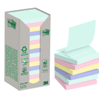 Cf. 16pz blocco 100 fg. Post-itZ-Notes Green 76x76mm R330-1RPT colori pastello