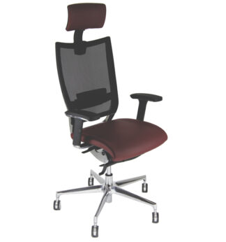 Poltrona semidirezionale Elite concept COTPG bordeaux c/bracc regolab+poggiate