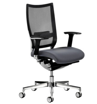 Poltrona semidirezionale Elite concept COT nero con braccioli regolabili