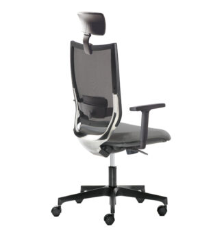 Poltrona semidirezionale Elite concept COTPGE grigio c/ bracc regolab+poggiate