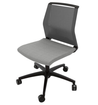Poltrona semidirezionale Light LLE grigio chiaro senza braccioli