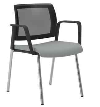 Seduta attesa Kind KI4GTBR grigio chiaro con braccioli inclusi