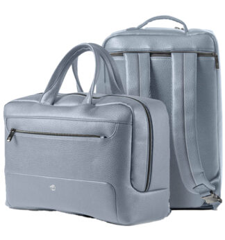 Bi-Bag Gate Trended ecopelle dim. 42x28x14cm azzurro InTempo