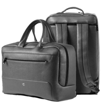 Bi-Bag Gate Trended ecopelle dim. 42x28x14cm nero InTempo