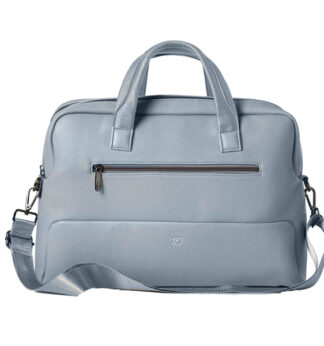Borsa c/manici Gate Trended ecopelle dim. 41x30x15cm azzurro InTempo