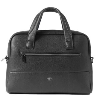 Borsa c/manici slim Gate Trended ecopelle dim.41x30x15cm nero InTempo