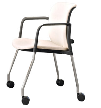 Seduta attesa Nik NIC4R beige con braccioli inclusi