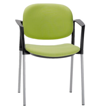 Poltroncina visitatore Step SPGSBR verde con braccioli inclusi