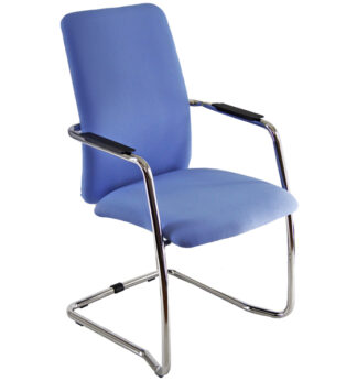 Poltroncina visitatore Lithium LTLTA celeste con braccioli inclusi
