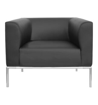 Poltrona Diwa DW1 nero braccioli inclusi