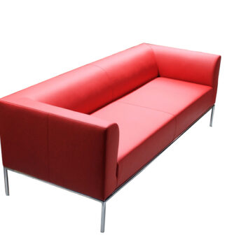 Divanetto Diwa DW2 2 posti rosso braccioli inclusi