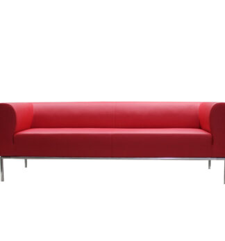 Divanetto Diwa DW3 3 posti rosso braccioli inclusi