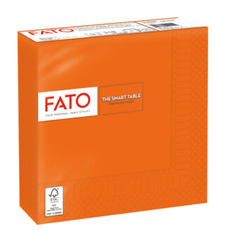 50 tovaglioli carta 33x33cm 2 Veli Arancio Fato