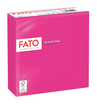 50 tovaglioli carta 33x33cm 2 Veli Fucsia Fato