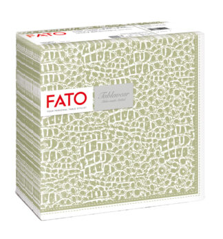 50 tovaglioli 40x40cm Linea tablewear decorati Croc Skin salvia Fato
