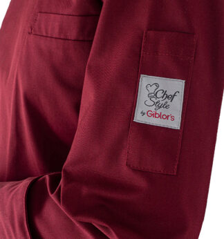 Giacca da cuoco Raul a manica lunga Tg. M bordeaux