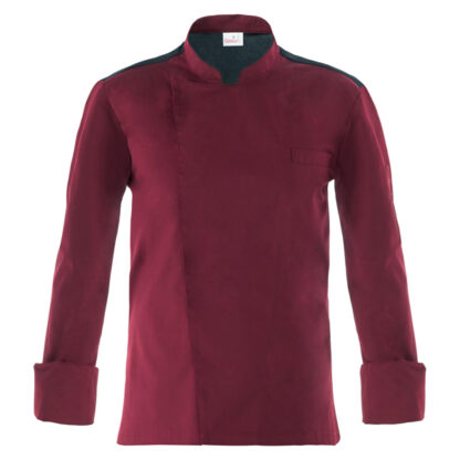 Giacca da cuoco Raul a manica lunga Tg. XXL bordeaux