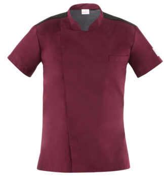 Giacca da cuoco Thiago a manica corta Tg. L bordeaux