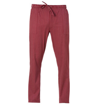 Pantalone da cuoco Enrico Tg. S gessato bordeaux